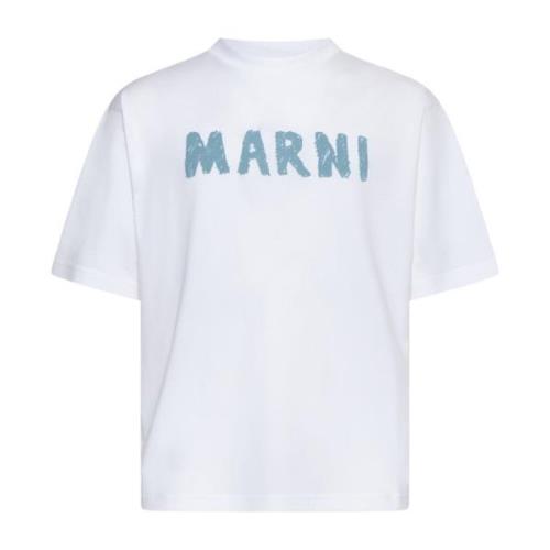 Stijlvolle T-shirts en Polos Marni , White , Heren