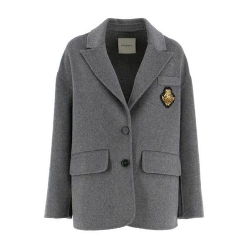 Blazer jasje met reverskraag Ermanno Scervino , Gray , Dames