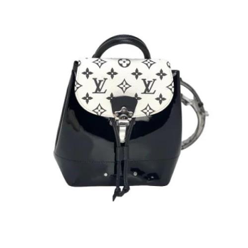 Pre-owned Leather backpacks Louis Vuitton Vintage , Black , Dames