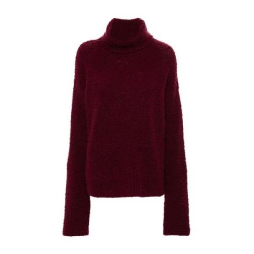 Donkerrode High Neck Top UMA Wang , Red , Dames