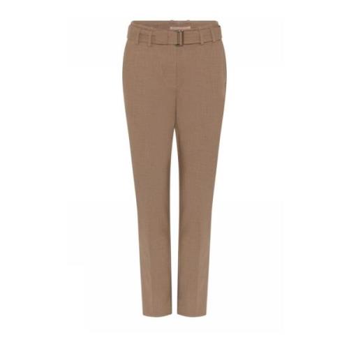 Regular Pants Bukser Portabella Gustav , Brown , Dames