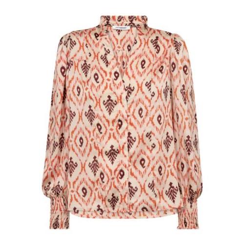 Feminine V-hals blouse met pofmouwen Co'Couture , Multicolor , Dames