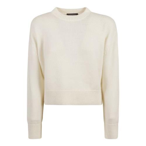 Geborduurde Crew Neck Sweater Wit Fabiana Filippi , White , Dames