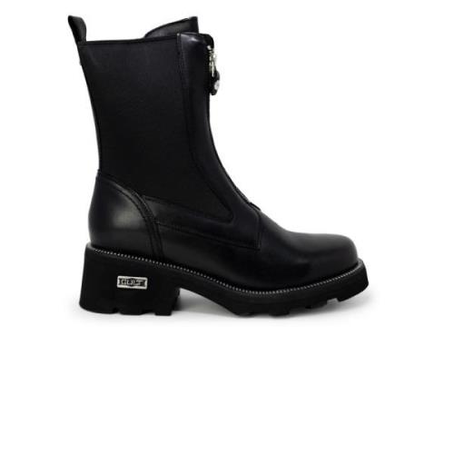 Grace Dames Leren Enkellaarzen Cult , Black , Dames