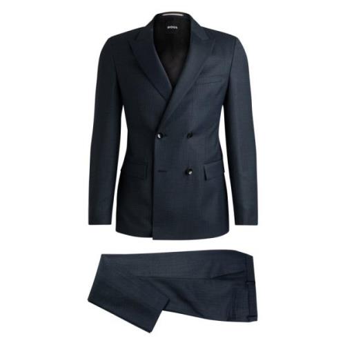 Modern dubbelbreasted pak Hugo Boss , Blue , Heren