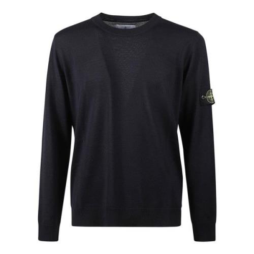 Stijlvolle Gebreide Trui voor Mannen Stone Island , Blue , Heren