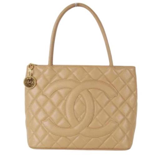 Pre-owned Leather totes Chanel Vintage , Brown , Dames