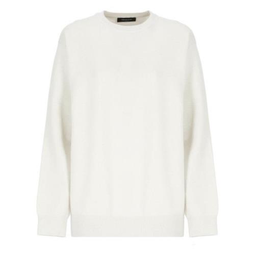 Ivoor Wolmix Crew Neck Sweater Fabiana Filippi , Beige , Dames