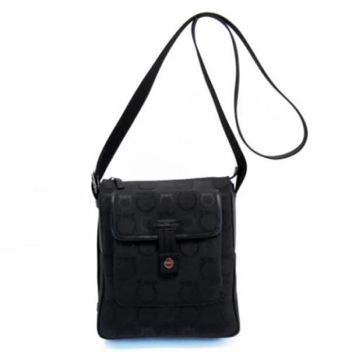 Pre-owned Canvas shoulder-bags Salvatore Ferragamo Pre-owned , Black ,...