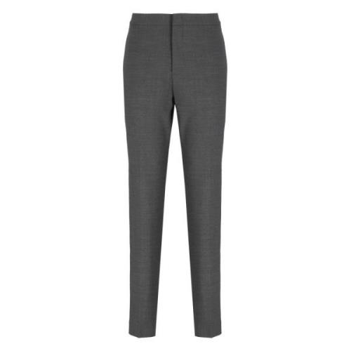 Antraciet Wollen Broek met Helder Details Fabiana Filippi , Gray , Dam...