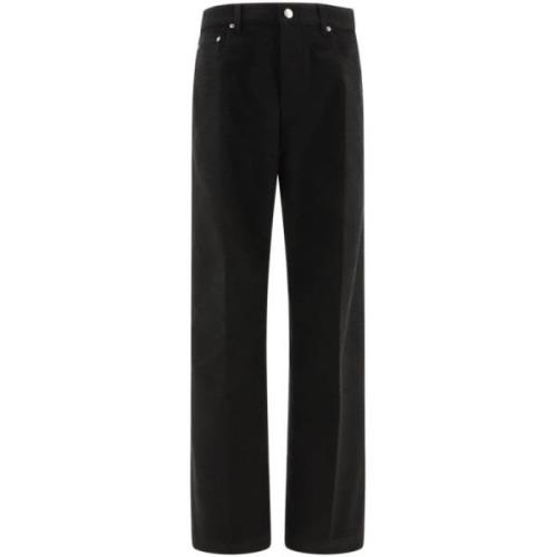 Zwarte Denim Jeans Geth Stijl Rick Owens , Black , Heren