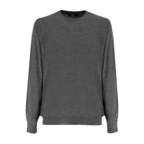 Luxe Crew Neck Jumper Fedeli , Gray , Heren