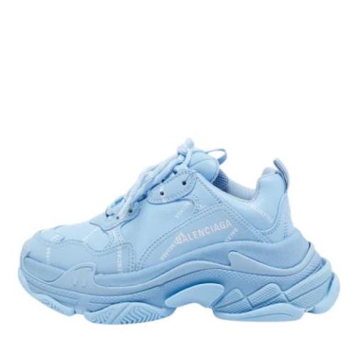 Pre-owned Leather sneakers Balenciaga Vintage , Blue , Dames