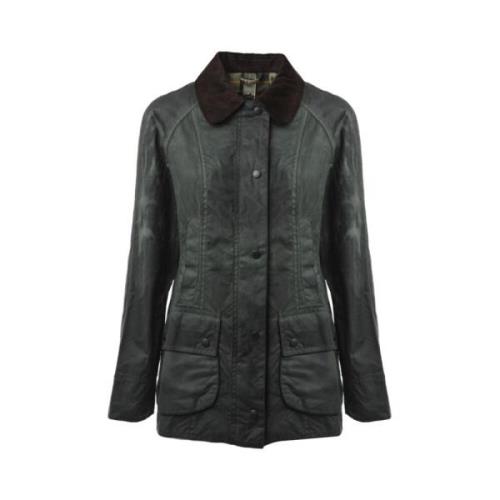 Groene gewaxte jas met klassieke stijl Barbour , Green , Dames