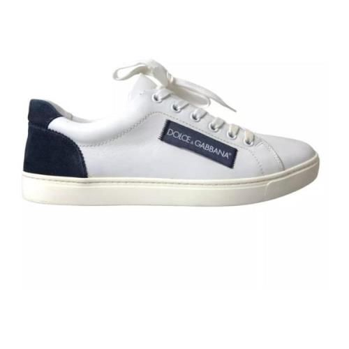 Klassieke Leren Sneakers Dolce & Gabbana , White , Heren