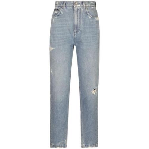 Blauwe Jeans Damesmode Aw24 Dolce & Gabbana , Blue , Dames