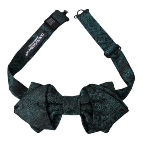 Groene Bandana Zijden Verstelbare Stropdas Dolce & Gabbana , Green , H...