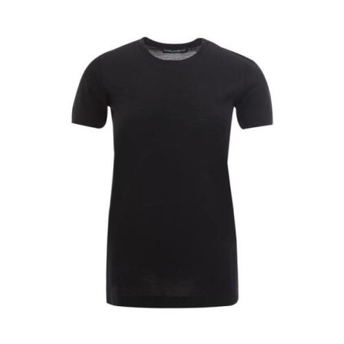 Zwarte Katoenen Tops & T-Shirt Dolce & Gabbana , Black , Heren