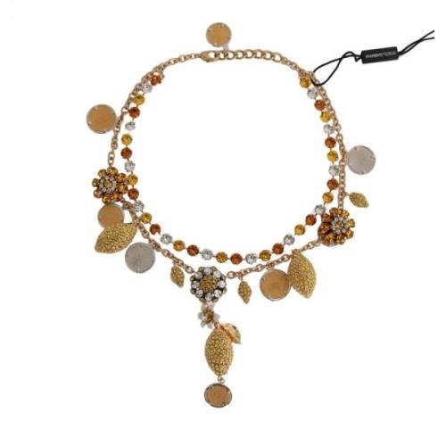 Vergulde Statement Ketting Dolce & Gabbana , Multicolor , Dames