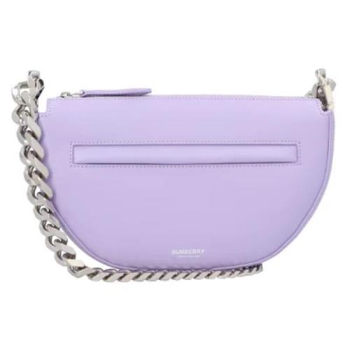 Leather shoulder-bags Burberry , Purple , Dames