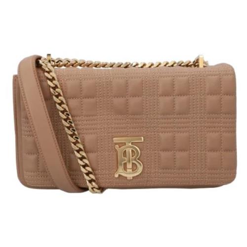 Leather crossbody-bags Burberry , Beige , Dames