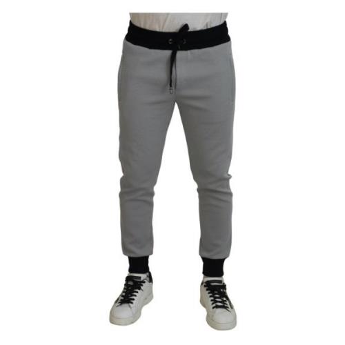 Elegante Grijze Jogger Broek Dolce & Gabbana , Gray , Heren