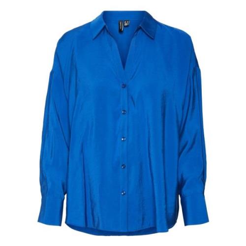 Oversize Shirt Surf the Web Vero Moda , Blue , Dames