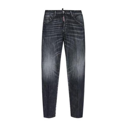 Zwarte Denim Jeans Dsquared2 , Black , Heren