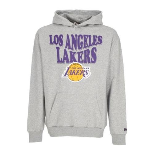 NBA Script Oversize Hoodie Los Angeles Lakers New Era , Gray , Heren