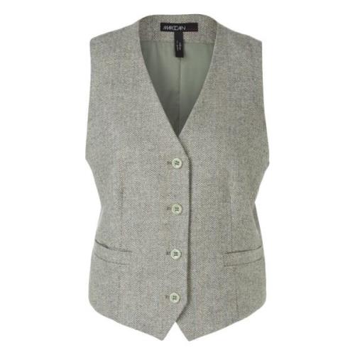 Visgraatpatroon Vest Marc Cain , Green , Dames