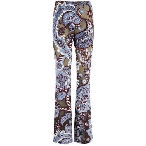 Multicolour Jacquard Palazzo Broek Etro , Multicolor , Dames