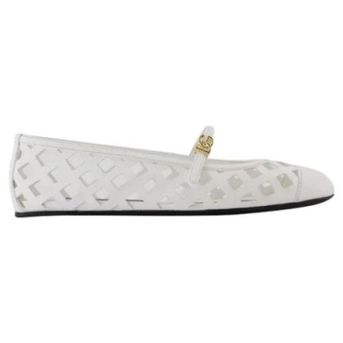 Canvas flats Dolce & Gabbana , White , Dames