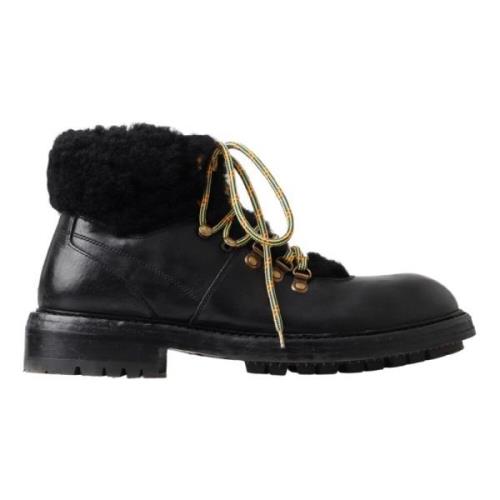 Luxe Shearling Laarzen Dolce & Gabbana , Black , Heren