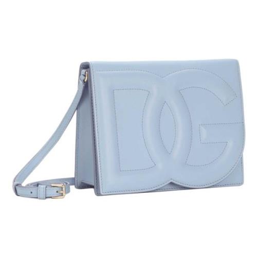 Logo Flap Tas Dolce & Gabbana , Blue , Dames