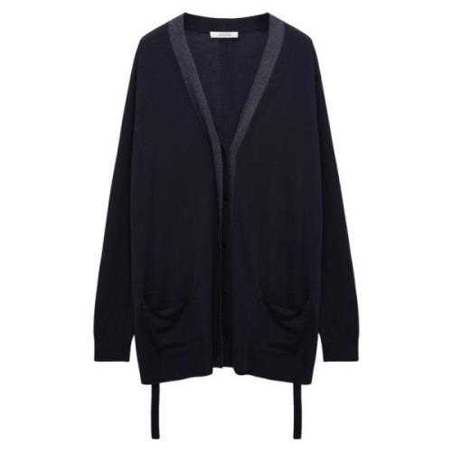 Glinsterende Merino Cardigan Dorothee Schumacher , Blue , Heren