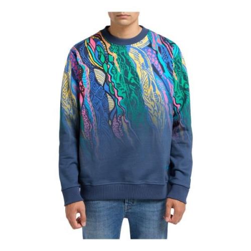 Kleurrijke Sweater Heren Donkerblauw Carlo Colucci , Multicolor , Here...