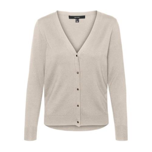 V-halsvest Moonbeam Beige Freewear Vero Moda , Beige , Dames