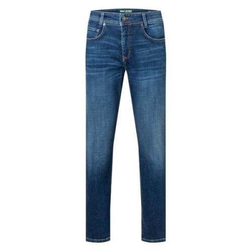 Arne Alpha Denim Jeans MAC , Blue , Heren