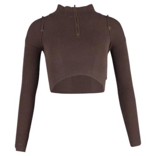 Pre-owned Wool tops Jacquemus Pre-owned , Brown , Dames