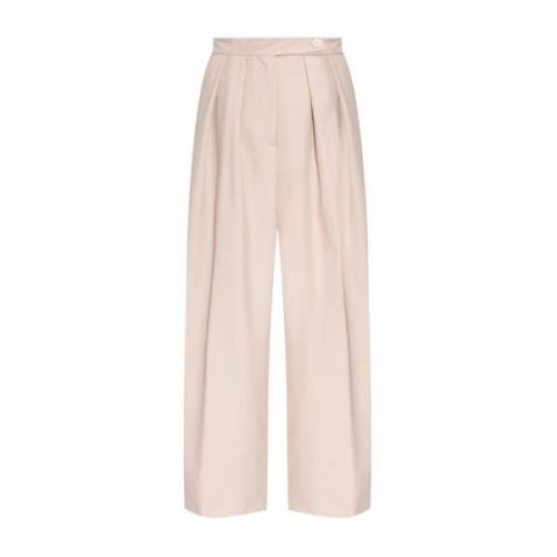 Wijde Broek W.w. Pants 005 Dries Van Noten , Beige , Dames