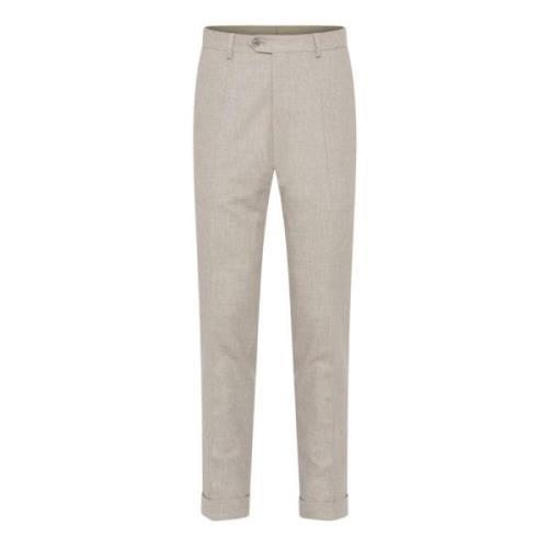 Beige Turn Up Broek Oscar Jacobson , Beige , Heren