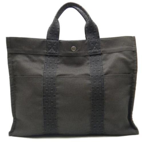 Pre-owned Canvas totes Hermès Vintage , Gray , Dames