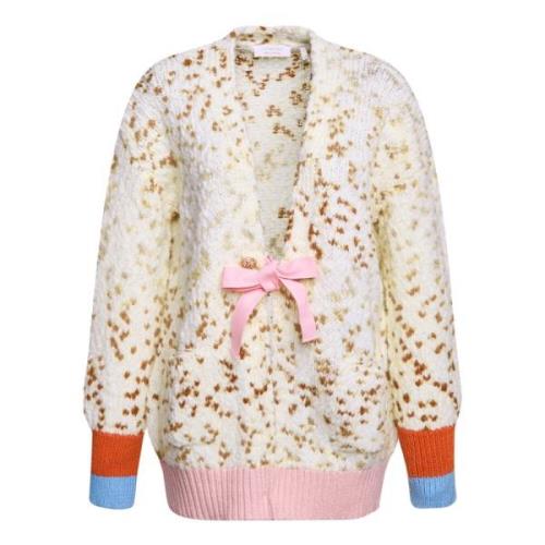 Stijlvolle Colourblock Cardigan Rich & Royal , Beige , Dames