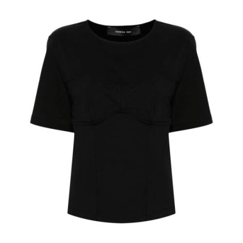 T-Shirt Collectie Federica Tosi , Black , Dames