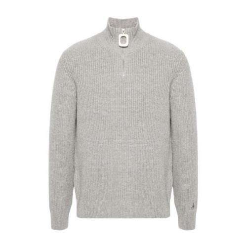 Geribbelde Rits Hals Trui JW Anderson , Gray , Heren