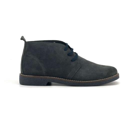 Suede Gray Veterschoenen Lente/Zomer Duca di Morrone , Gray , Heren