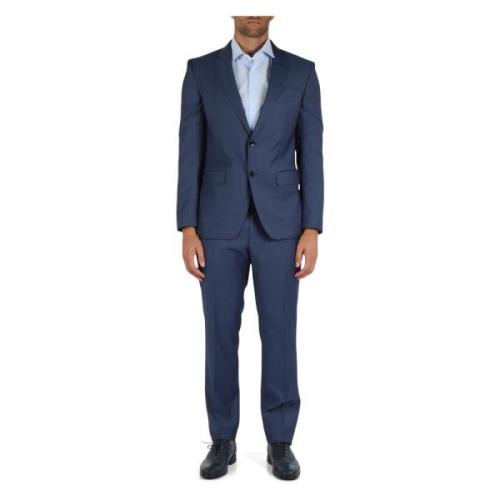 Elegant Two-piece Suit Slim Fit Boss , Blue , Heren