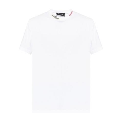 Wit T-Shirt S71Gd1509-D20020 Dsquared2 , White , Heren