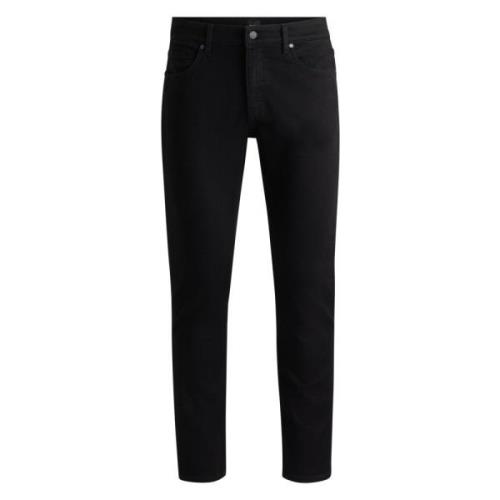 Italiaanse Denim Jeans met Handtekeningdetails Hugo Boss , Black , Her...