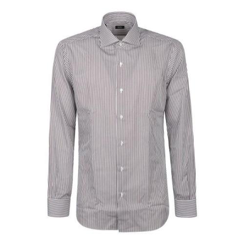 Klassieke Lange Mouw Shirt Barba Napoli , Multicolor , Heren